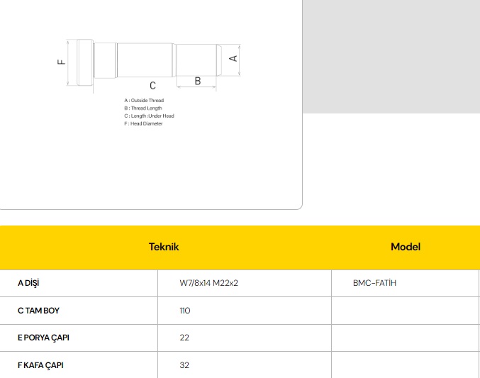 BİJON BMC 140 ARKA SOL